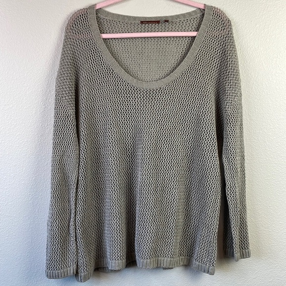 525 America Sweaters - 525 America grey loose knit grey pull over sweater size L